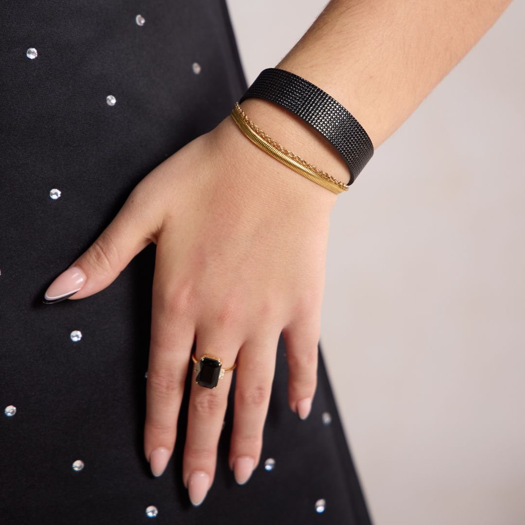 Afterglow Thin Leather Cuff Bracelet