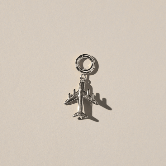 Silver Airplane Charm