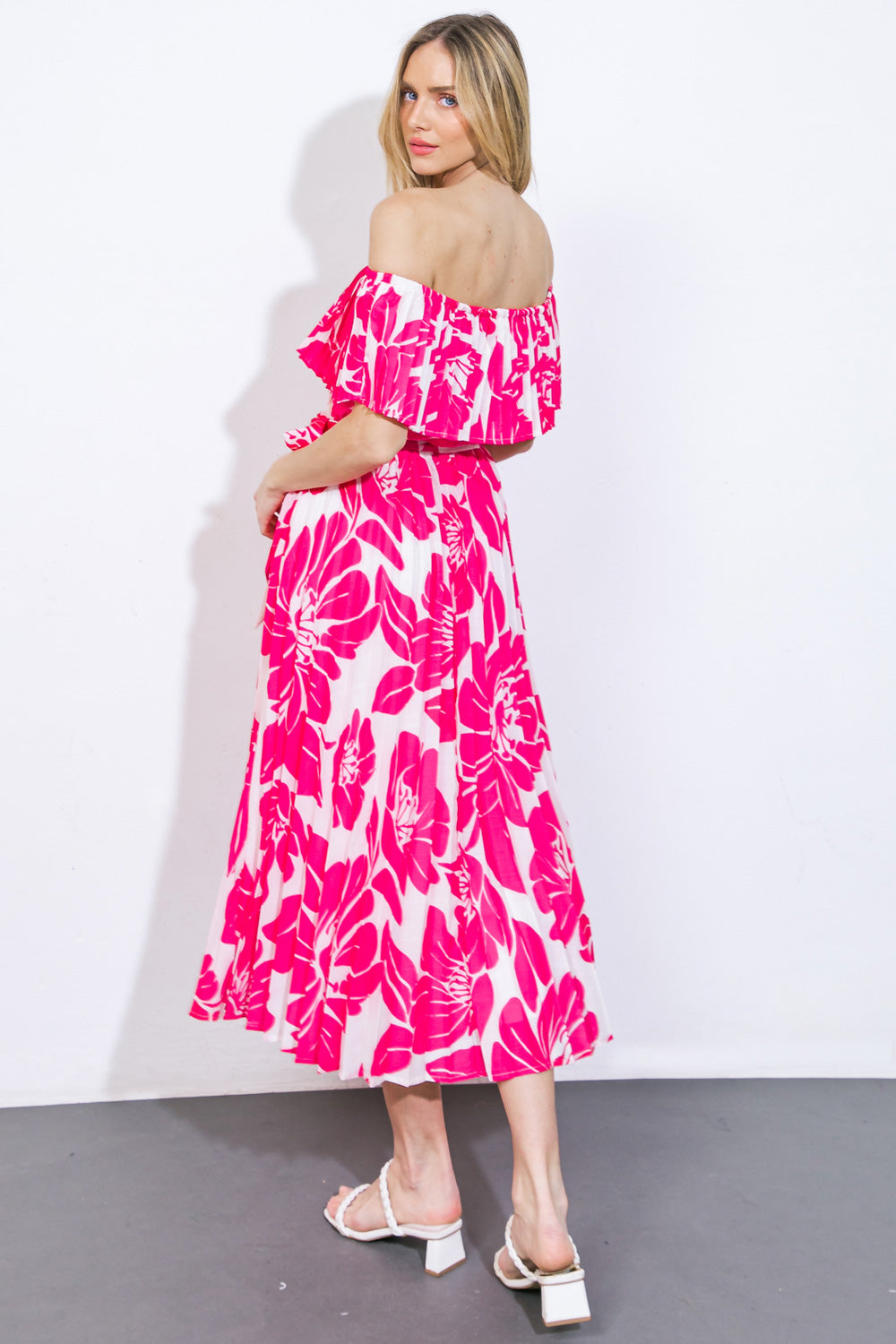 Love Script Woven Midi Dress