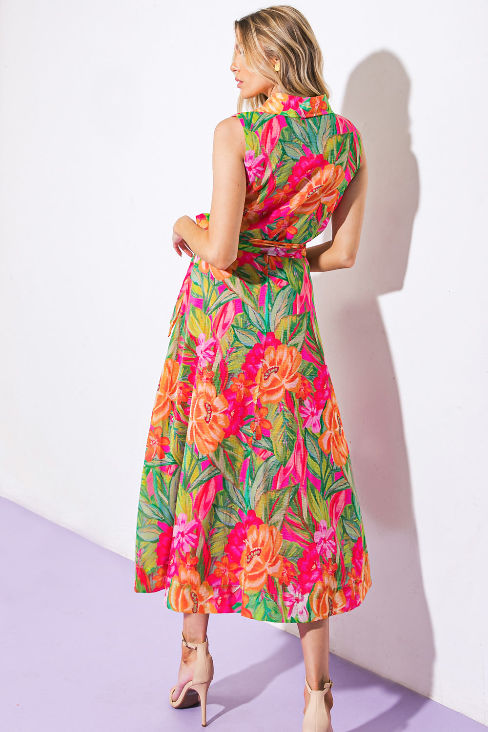 Lavender Fields Collection Woven Midi Dress