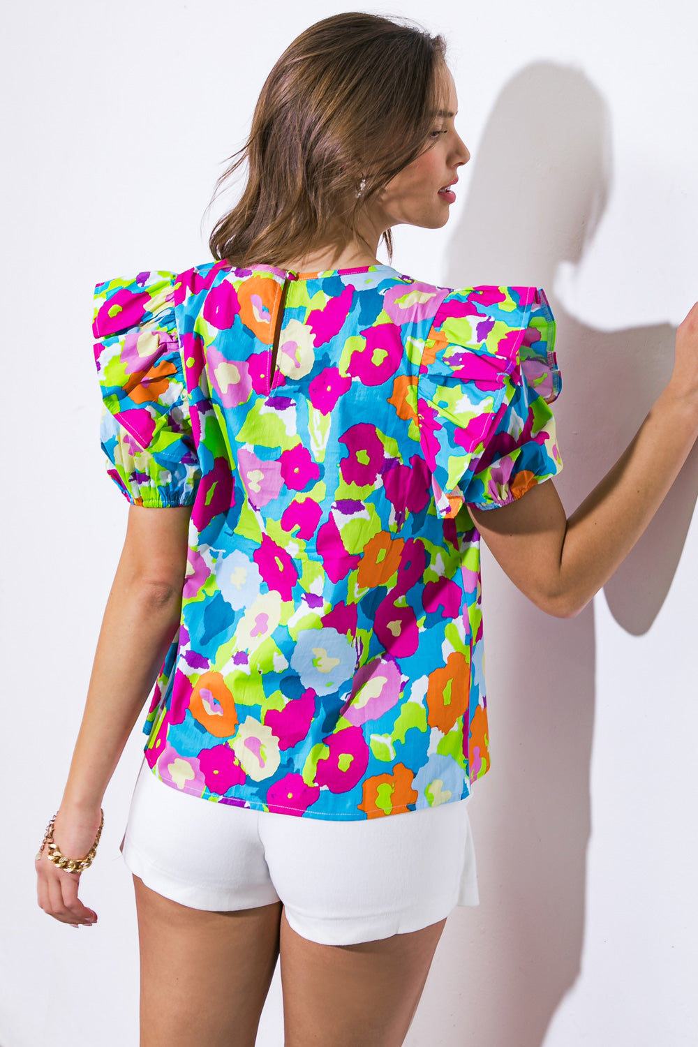 Looking Back Woven Top