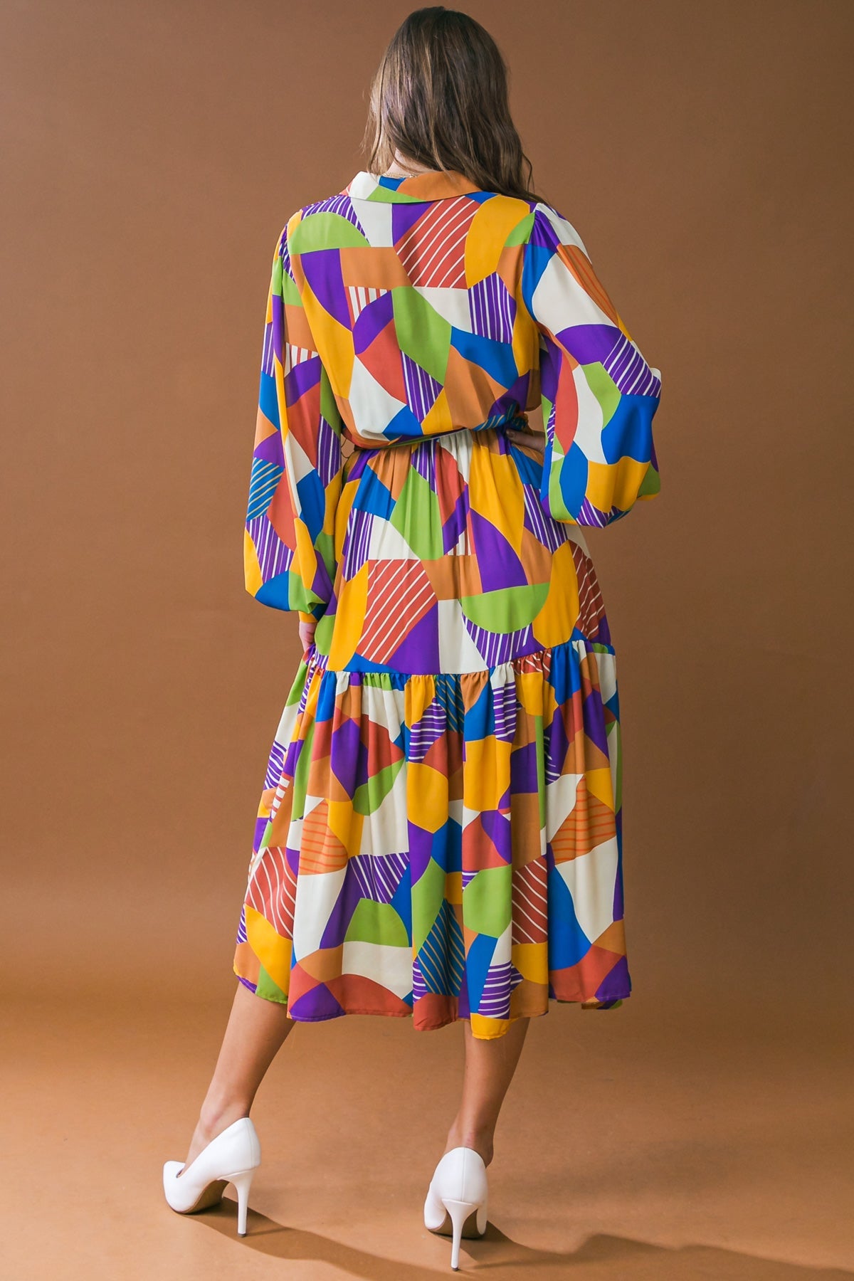Remarkable Flair Woven Midi Dress