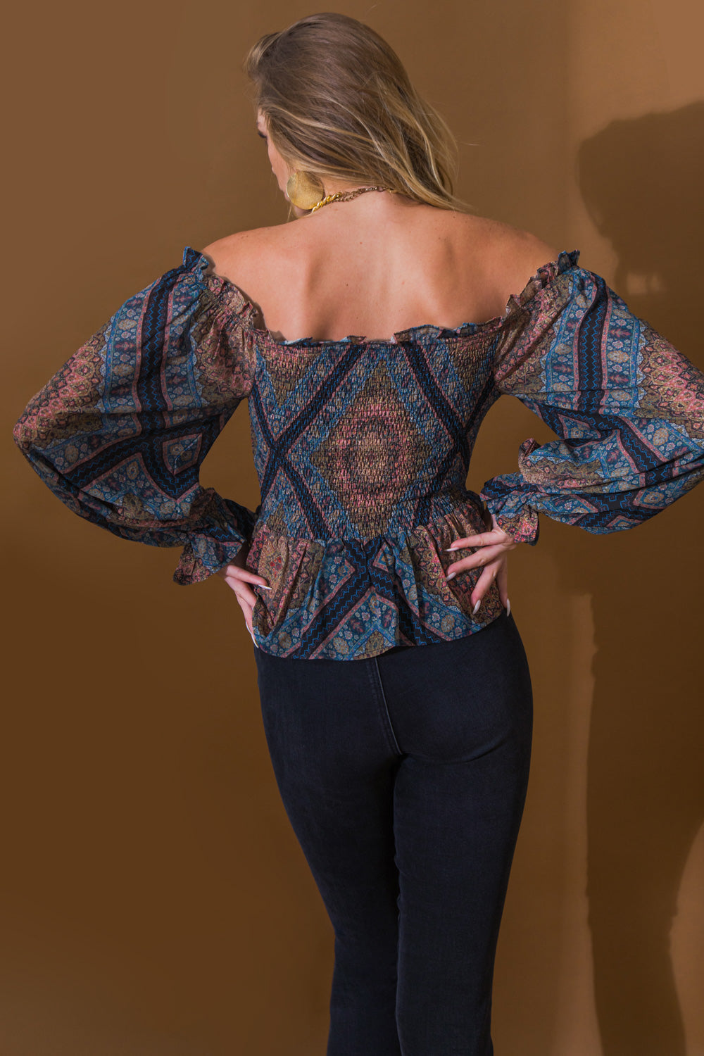 Smocked Boho Rainbow Top