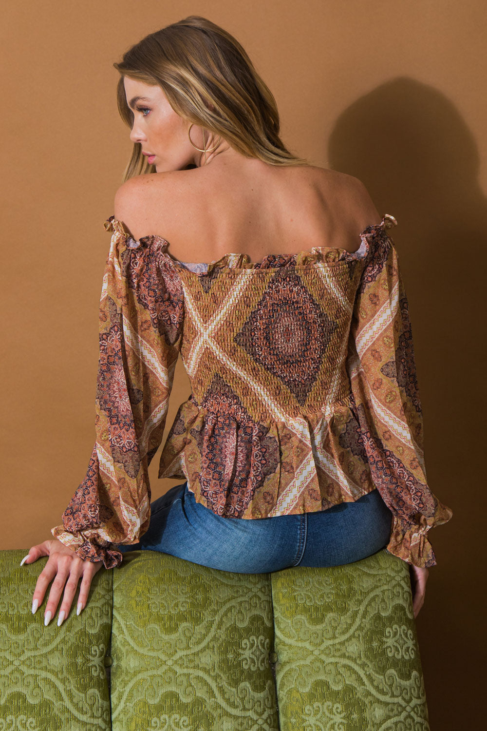 Smocked Boho Rainbow Top