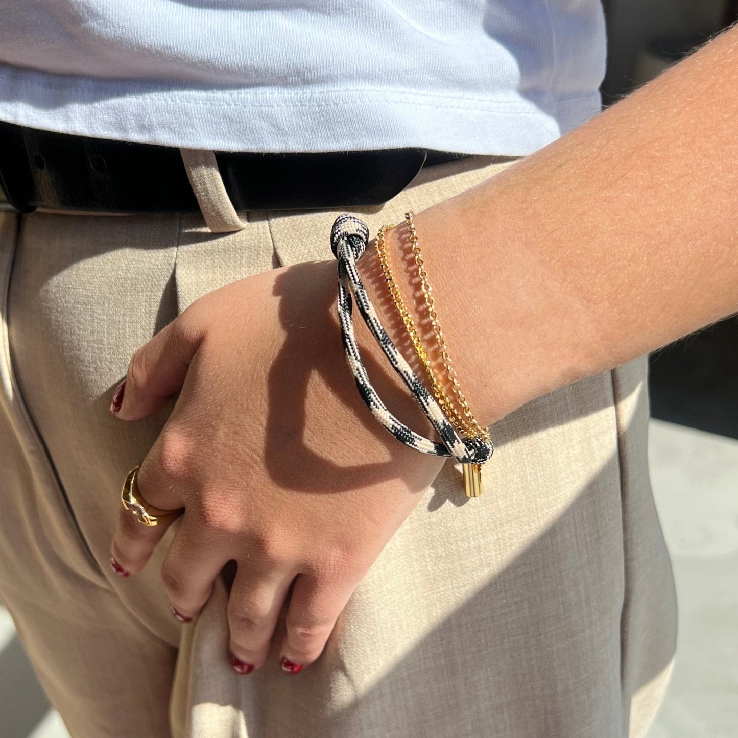 Black Sesame Cord Bracelet