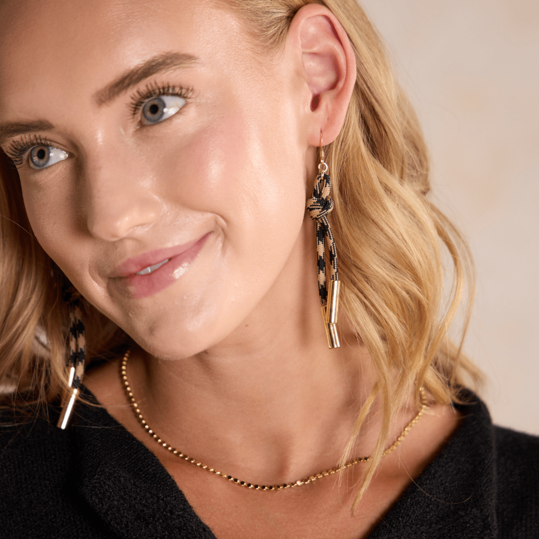 Black Sesame Denver Cord Earring