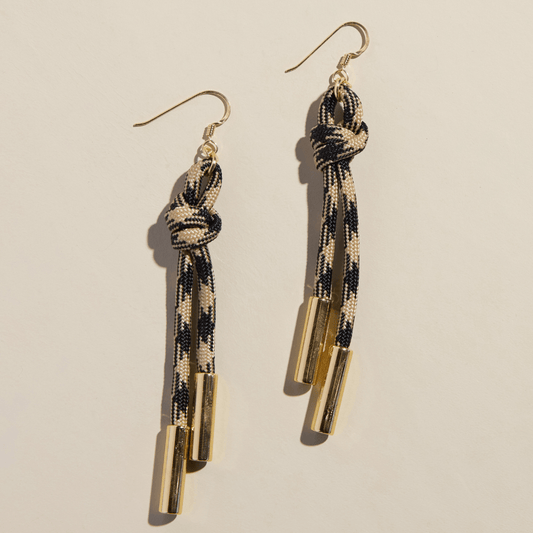 Black Sesame Denver Cord Earring