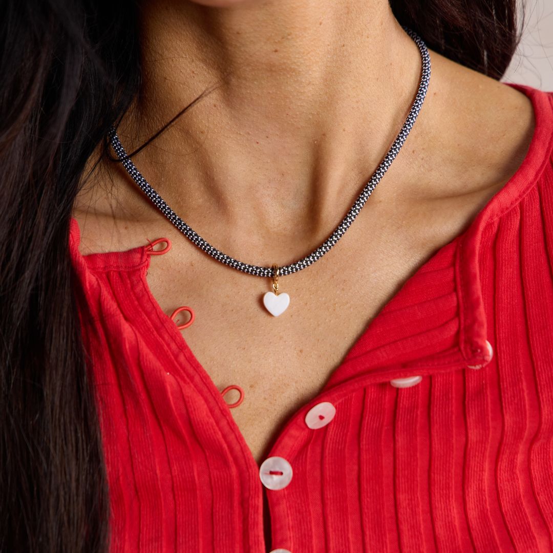 Black & White Minimalist Waterproof Cord Necklace