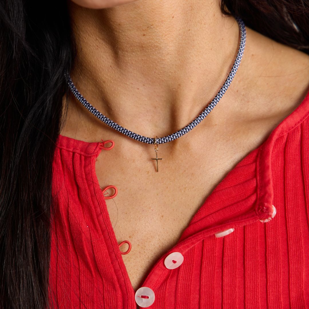 Black & White Minimalist Waterproof Cord Necklace