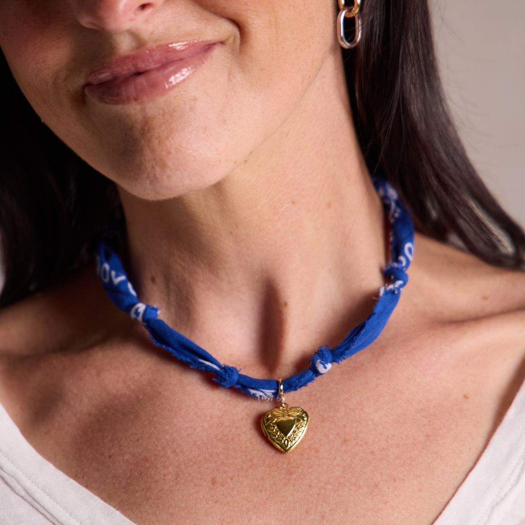 Blue Bandana Necklace