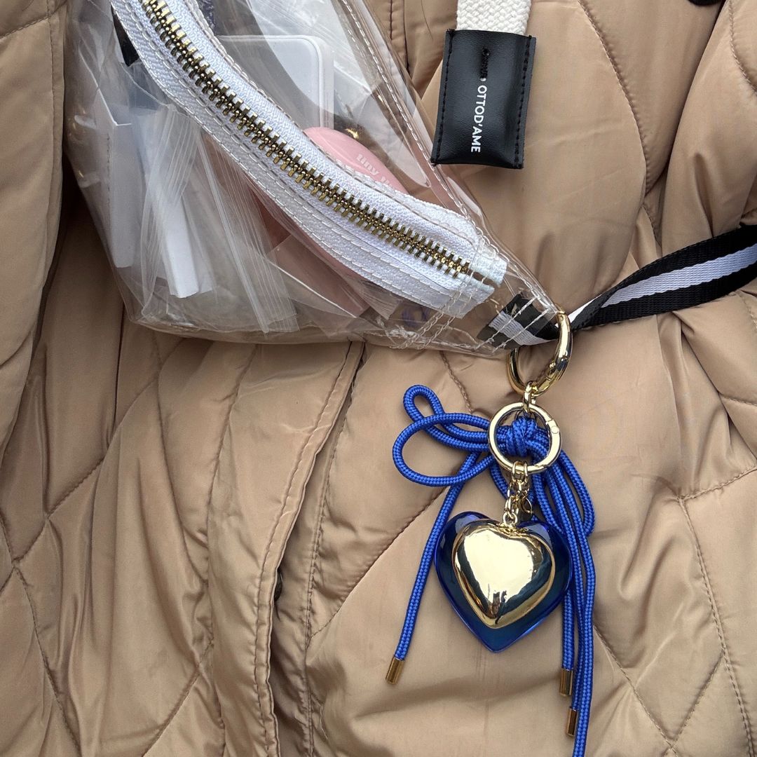 Blue Heart & Cord Bag Charm