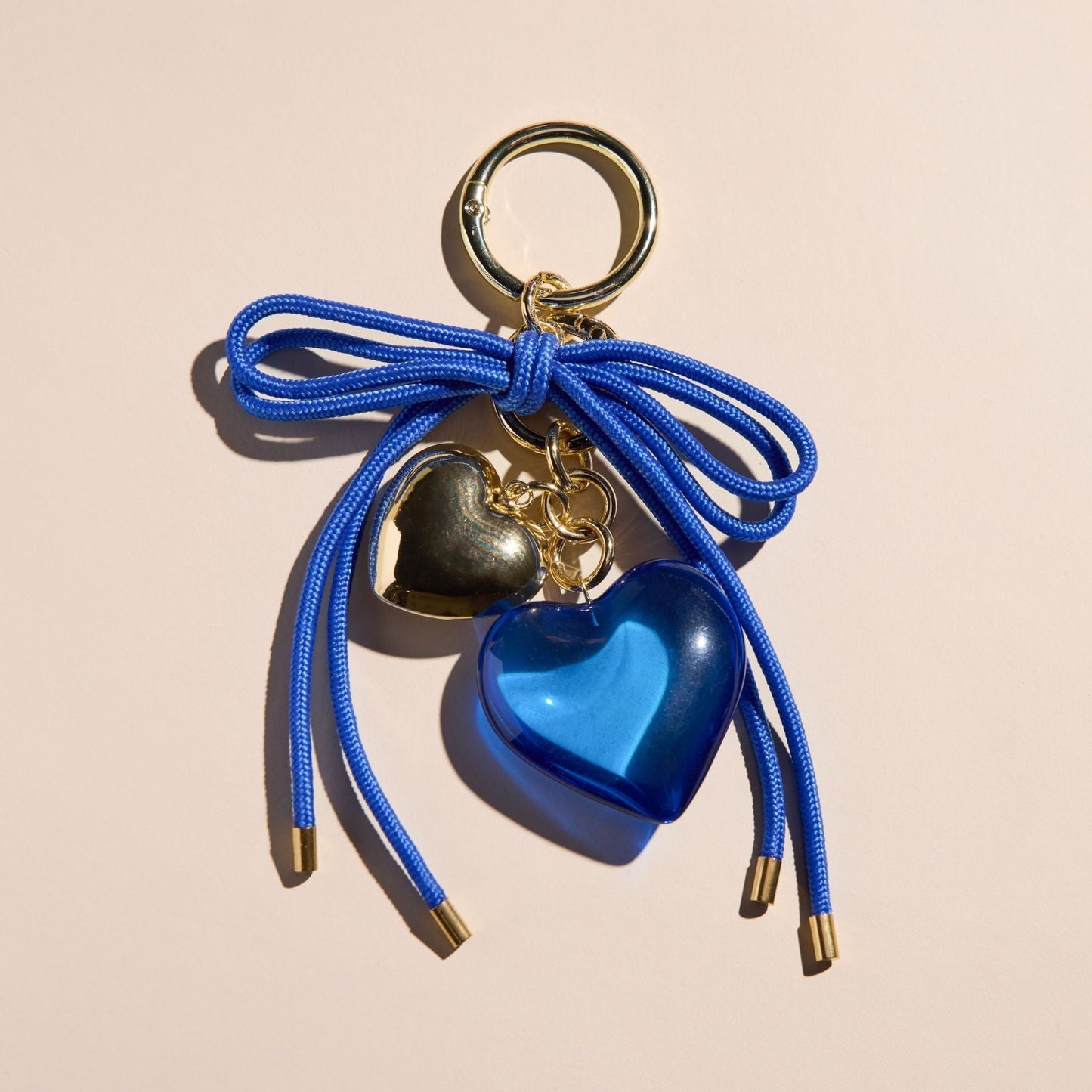 Blue Heart & Cord Bag Charm