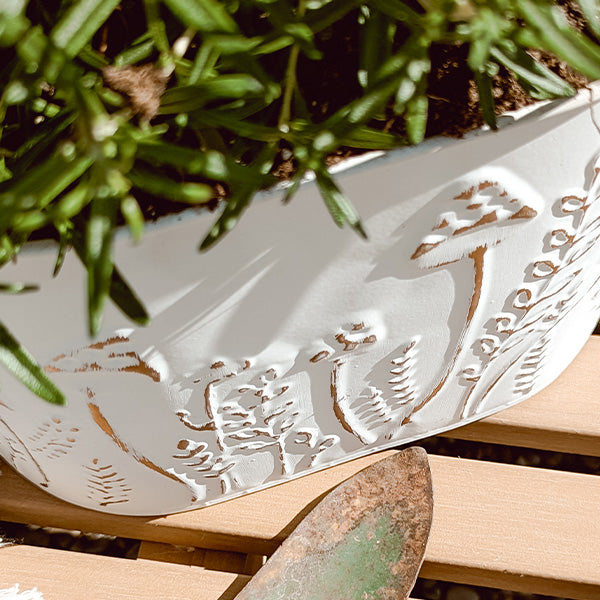Rustic Mushroom Embossed Buckets