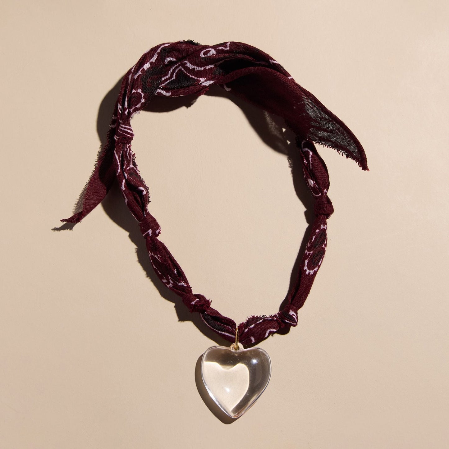 Burgundy Bandana Necklace