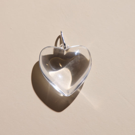 Clear Acrylic Heart Charm