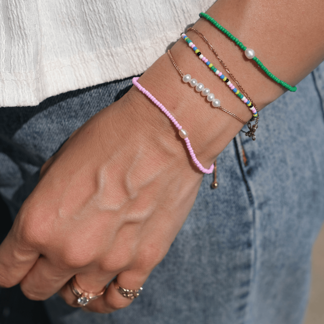 Green Seed Bead Bracelet
