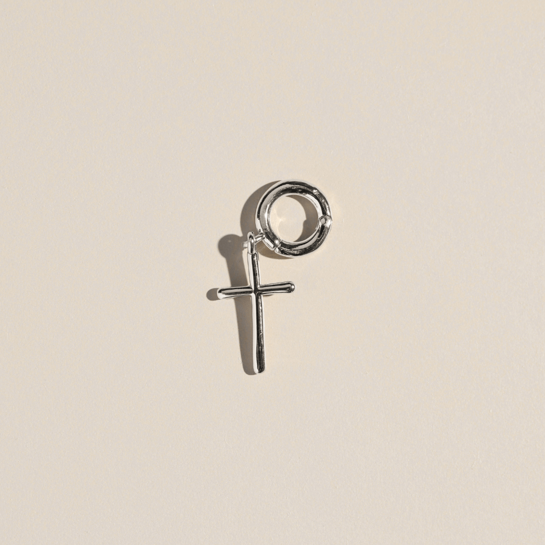 Silver Cross Charm