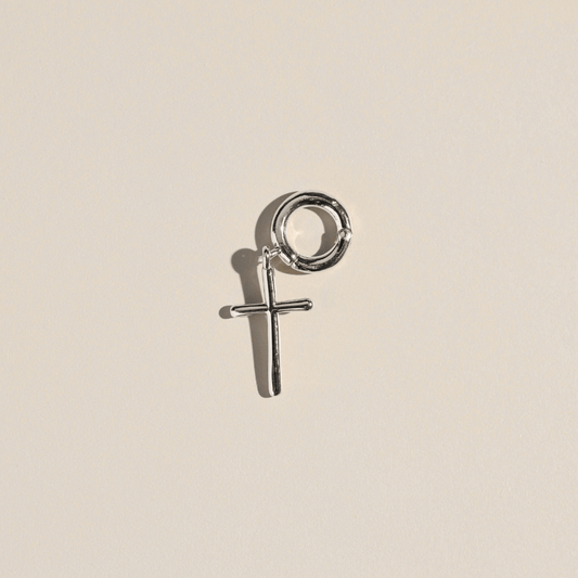 Silver Cross Charm