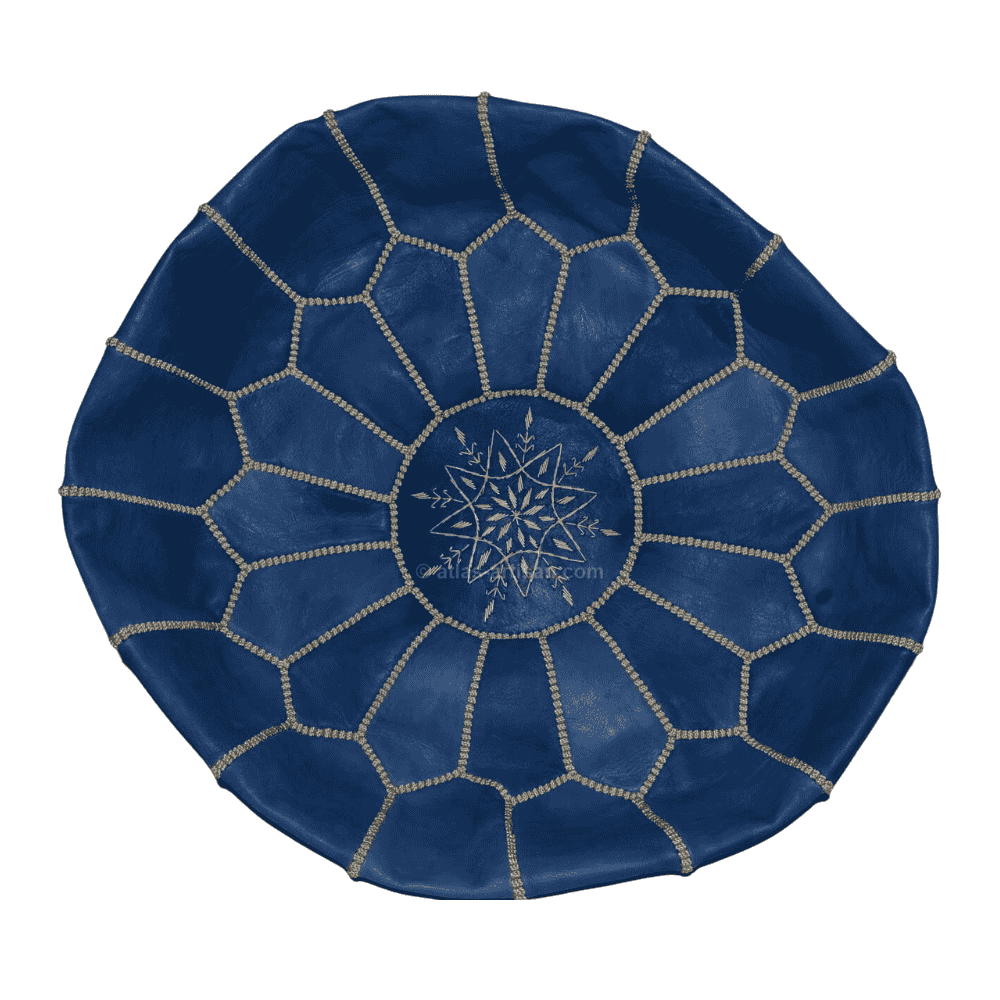 Leather Pouf Ottoman