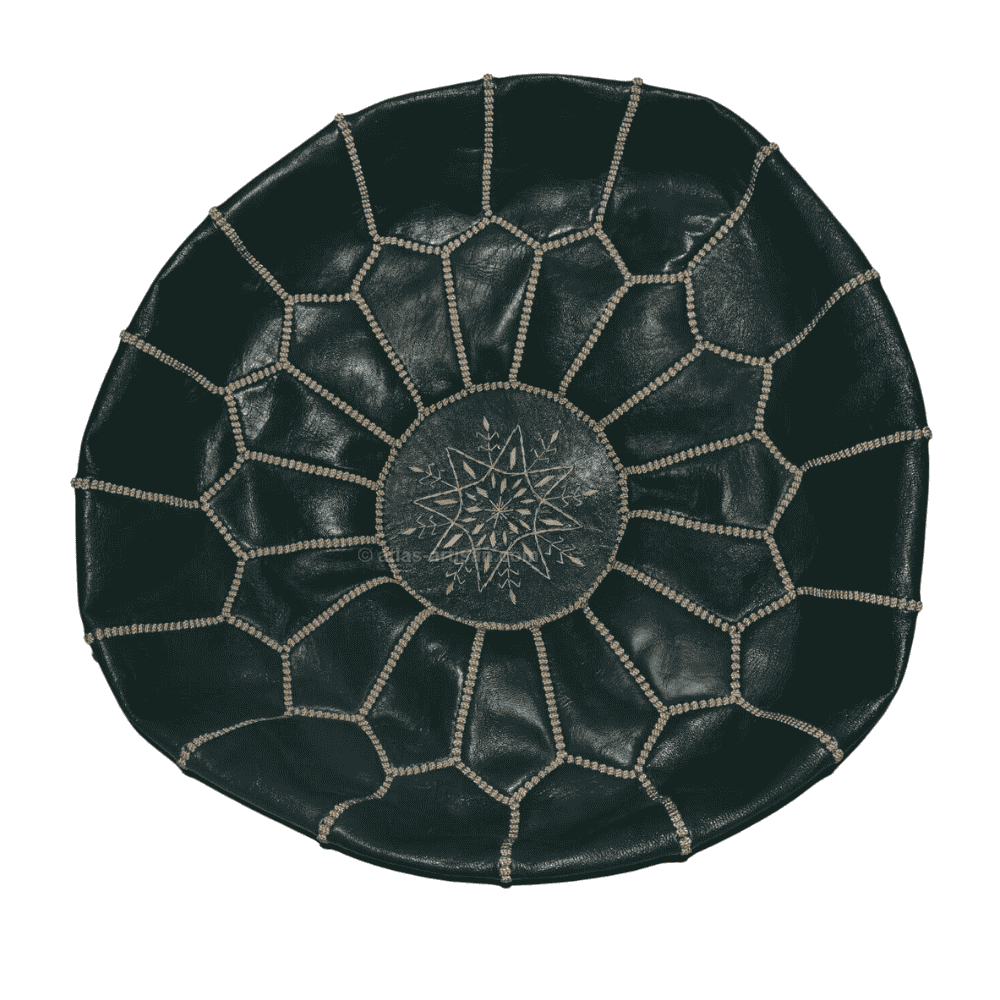 Leather Pouf Ottoman