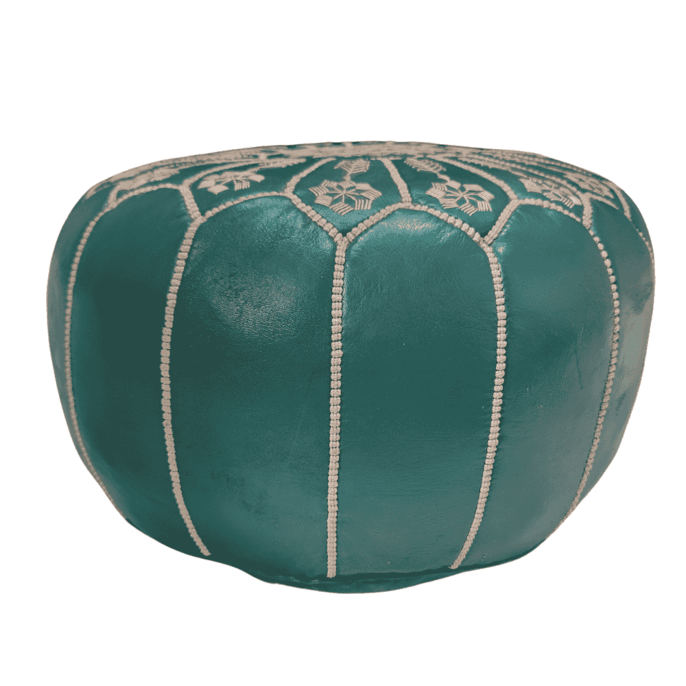 Leather Pouf Ottoman