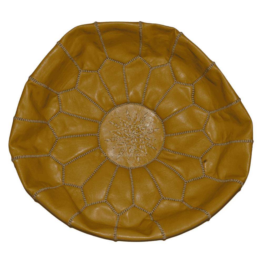 Leather Pouf Ottoman