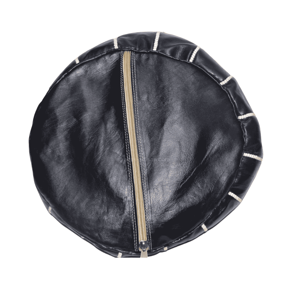 Leather Pouf Ottoman