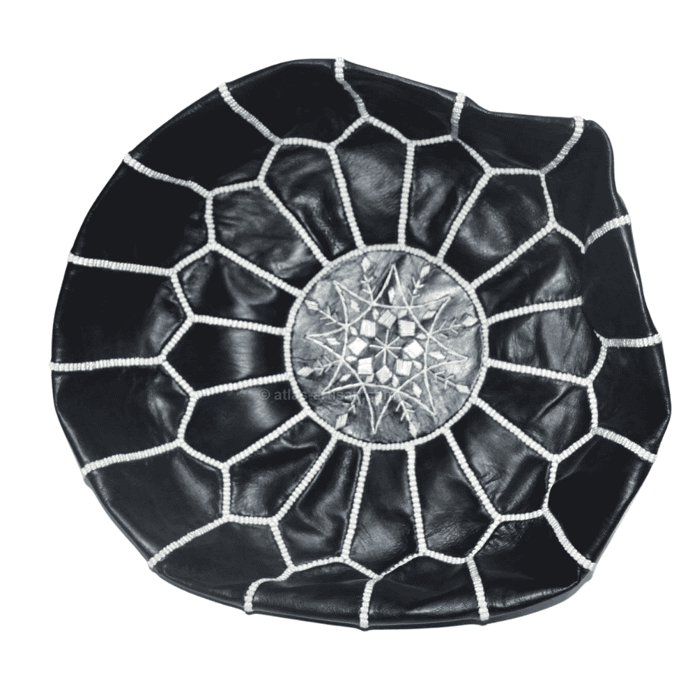 Leather Pouf Ottoman