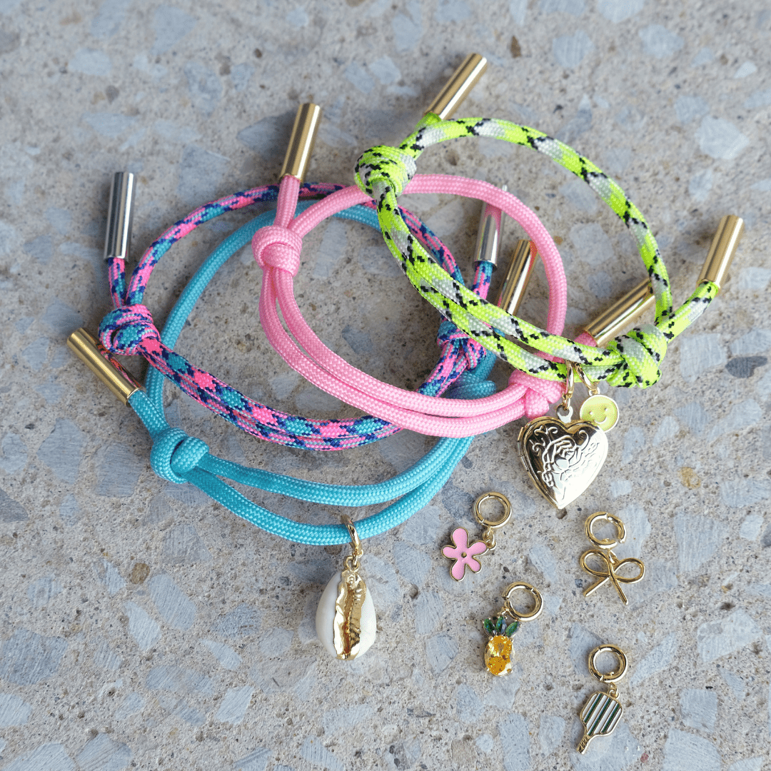 Supernova Pink, Blue and Teal Cord Bracelet