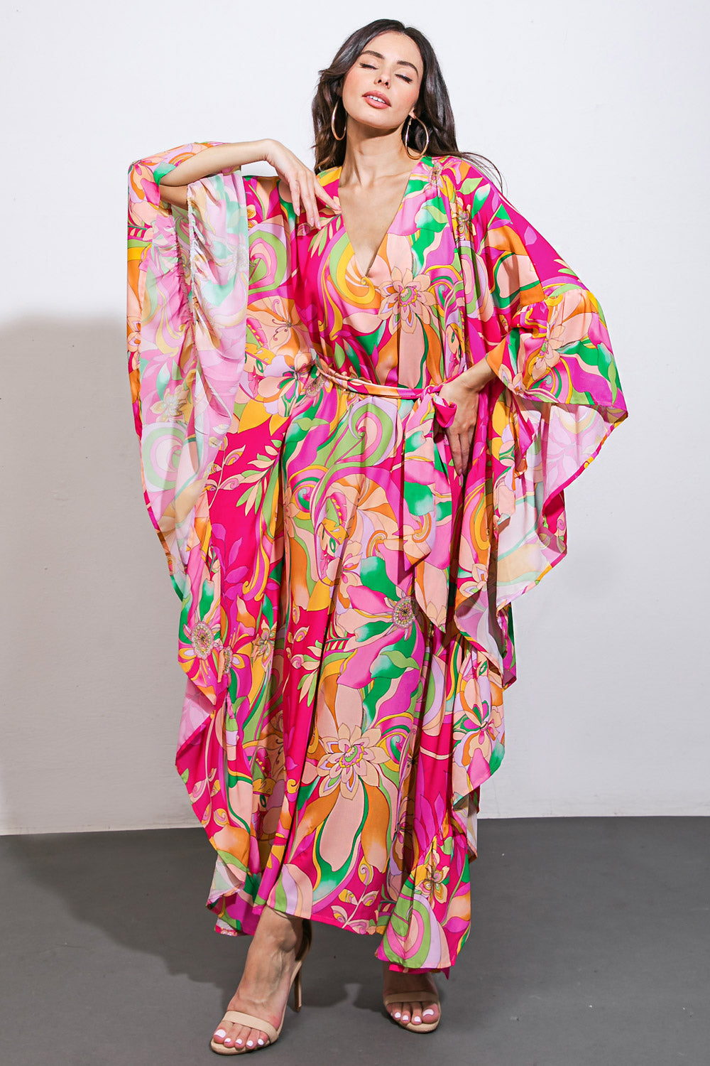 Seaside Girls Woven Kaftan Maxi Dress