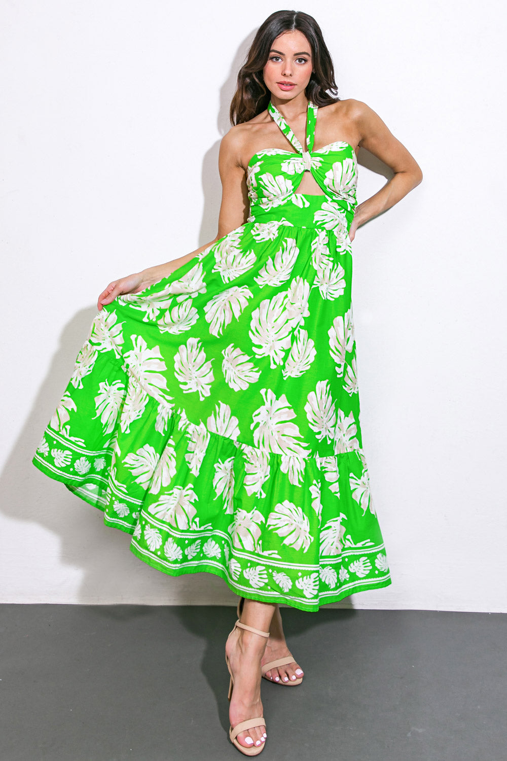 Cause A Scene Woven Midi Dress