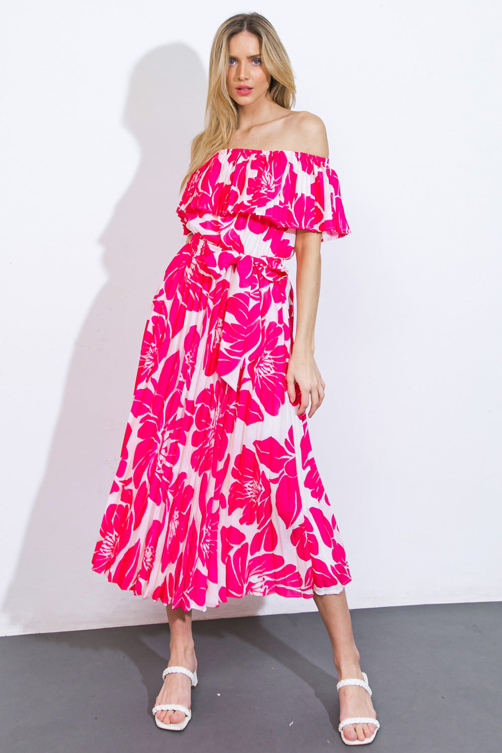Love Script Woven Midi Dress