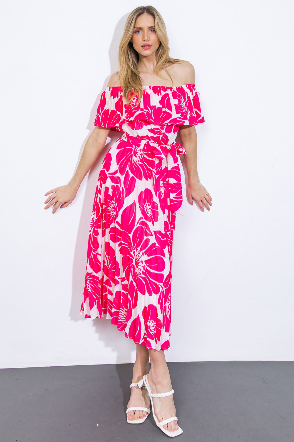 Love Script Woven Midi Dress