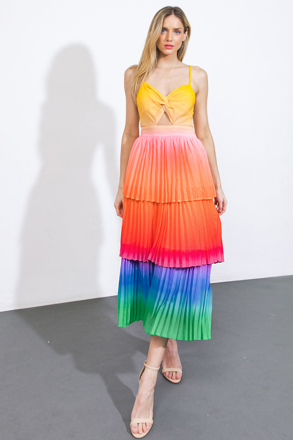 Seeing You Again Woven Midi Dress
