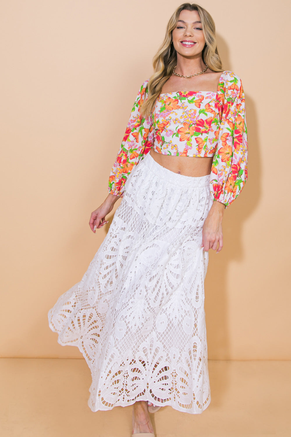 Dreamy Nights Woven Midi Skirt