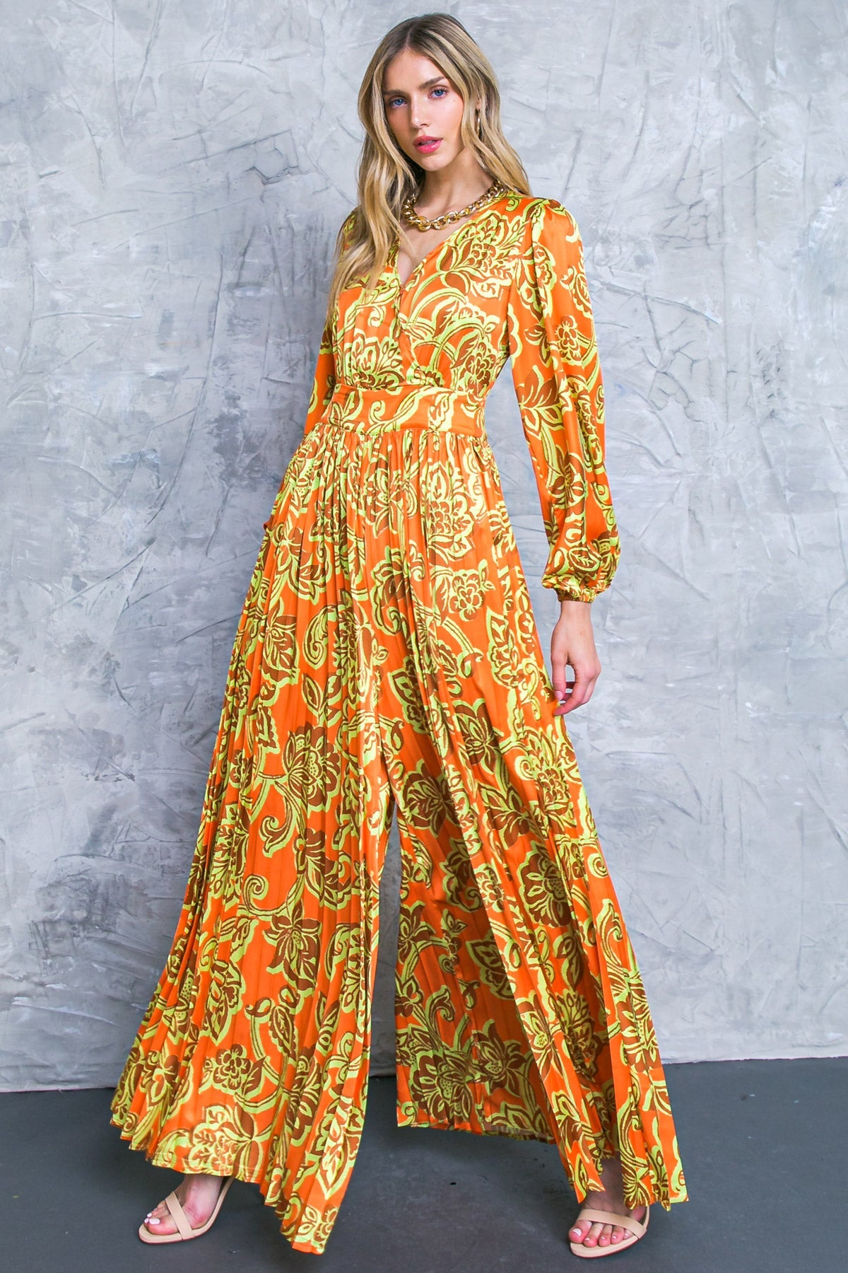 Blushing With Brilliance Satin Jumpsuit