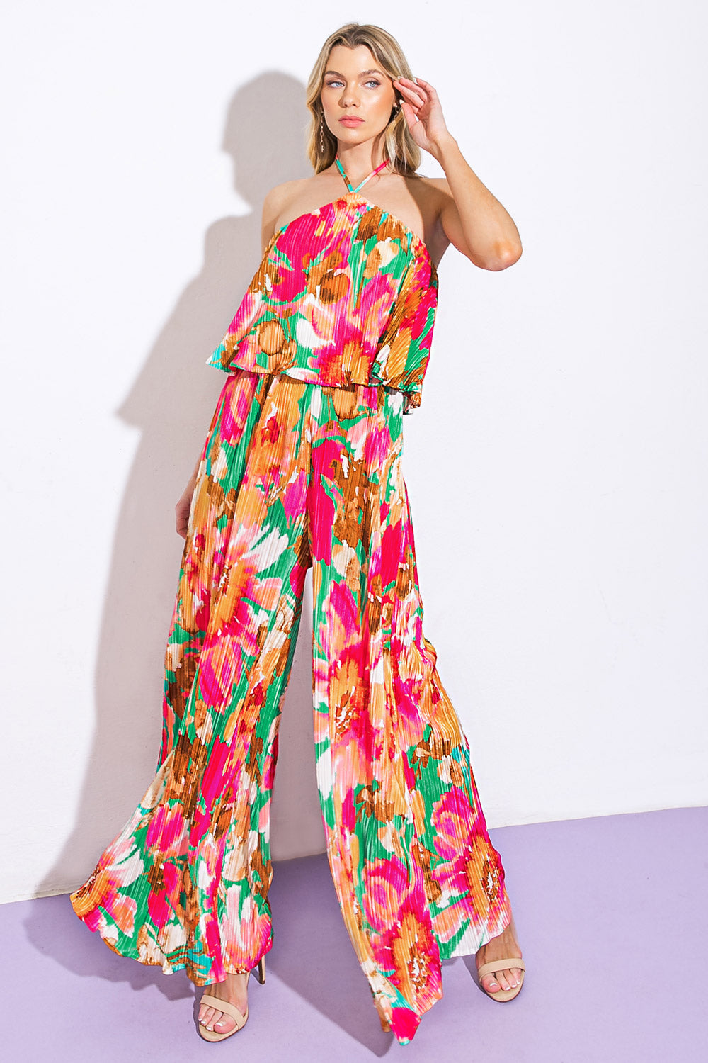 Swing Of Things Plisse Jumpsuit