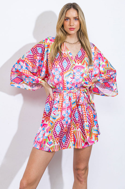 In The Leaves Woven Romper