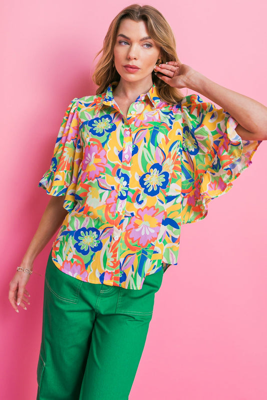 Garden Party Vibes Woven Top