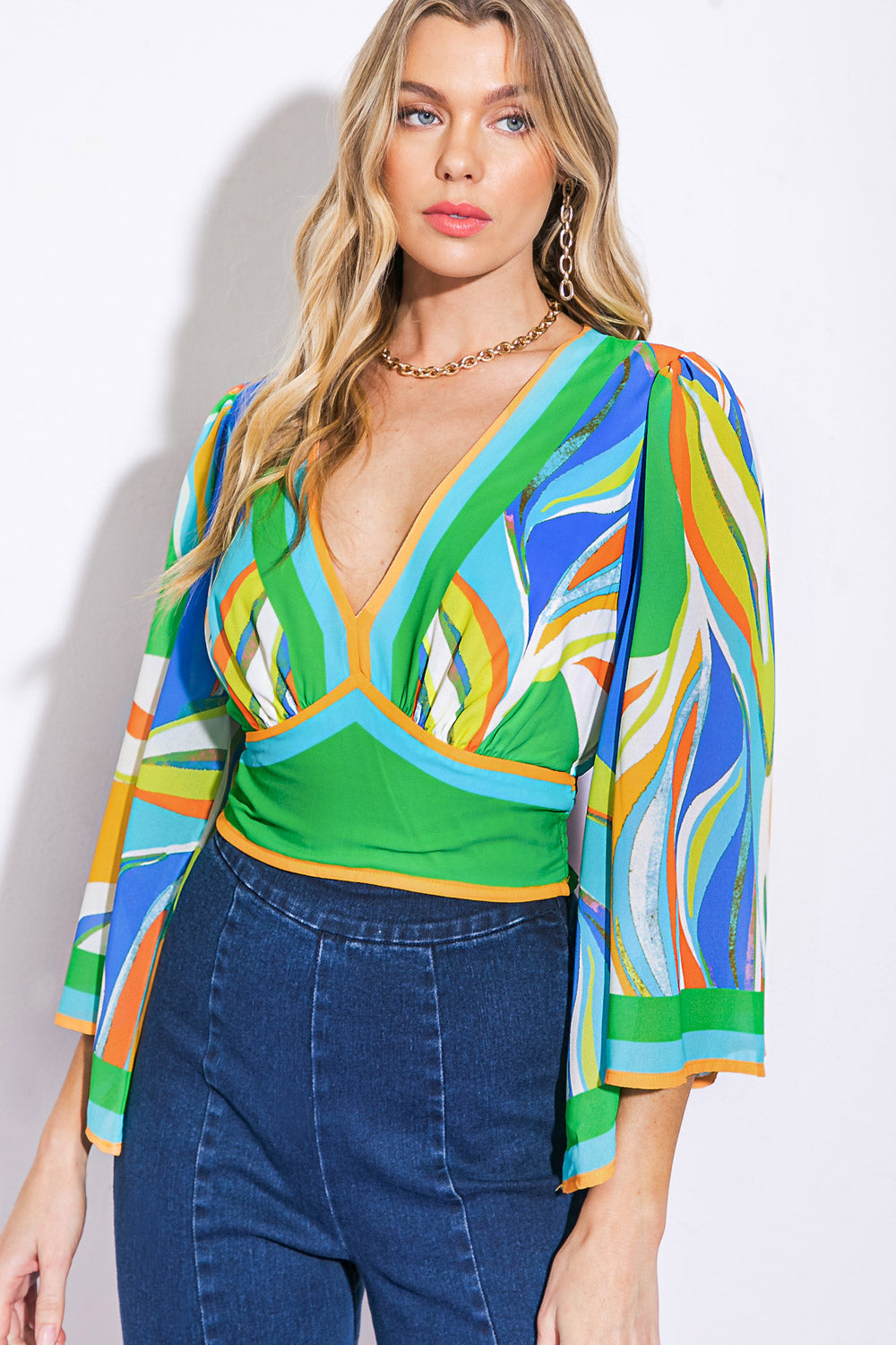 We Belong Together Woven Crop Top
