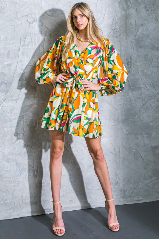 Daring Heart Woven Mini Dress