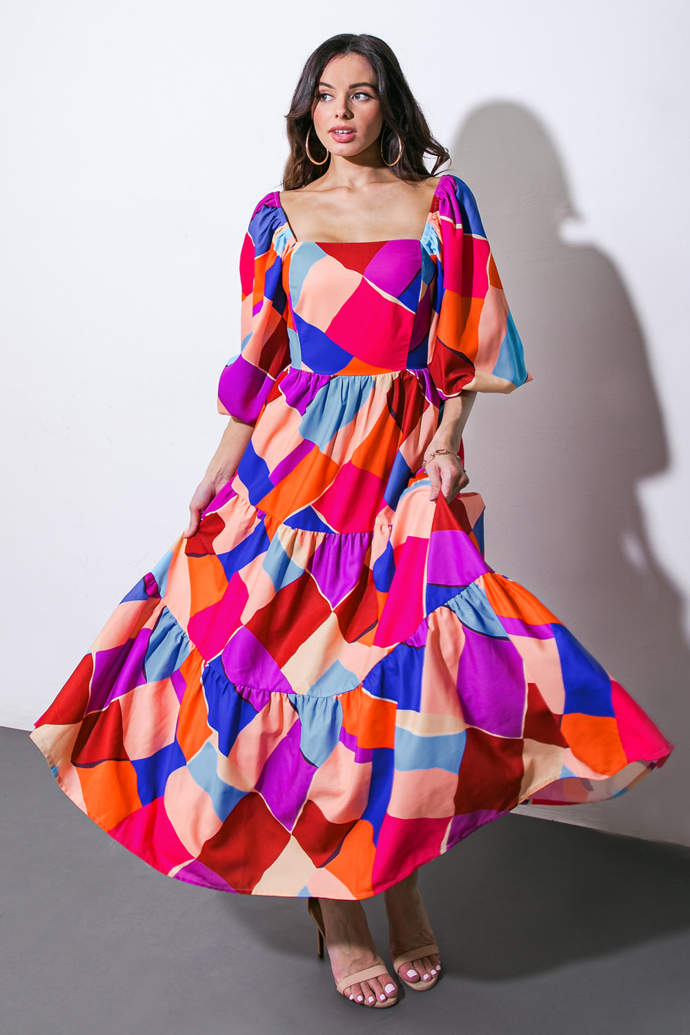 Pulling Heartstrings Woven Midi Dress