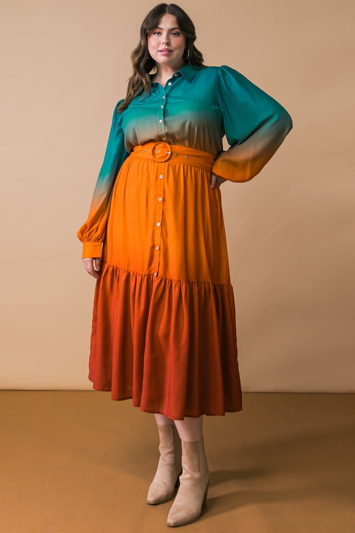 Show Stopper Woven Midi Dress