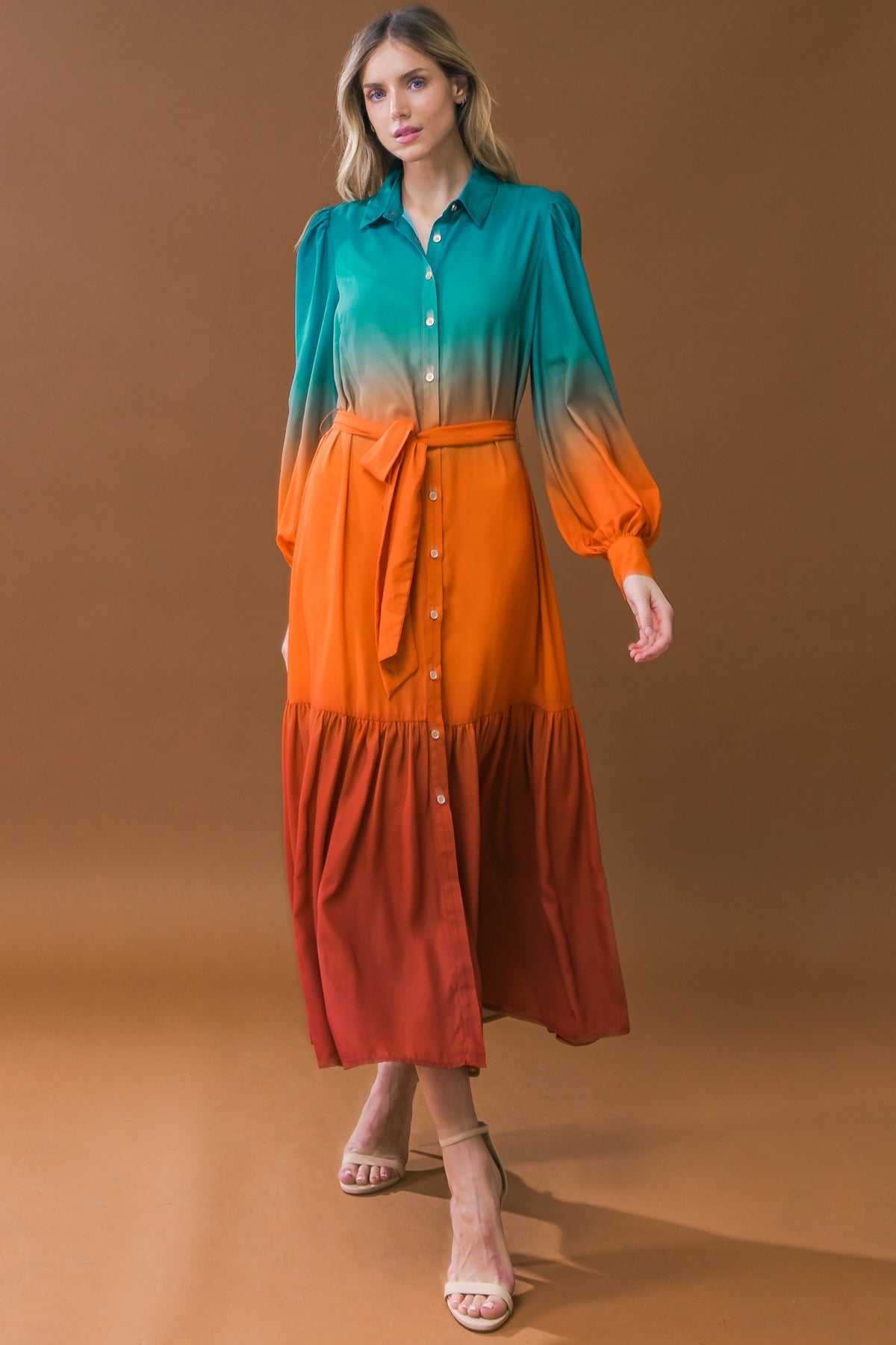 Show Stopper Woven Midi Dress