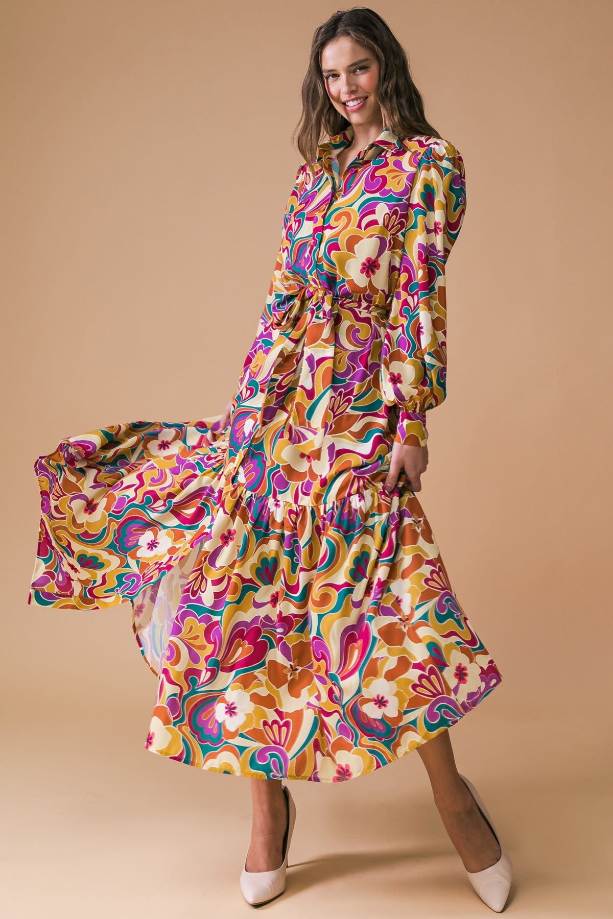My Eyes on You Woven Midi Dress