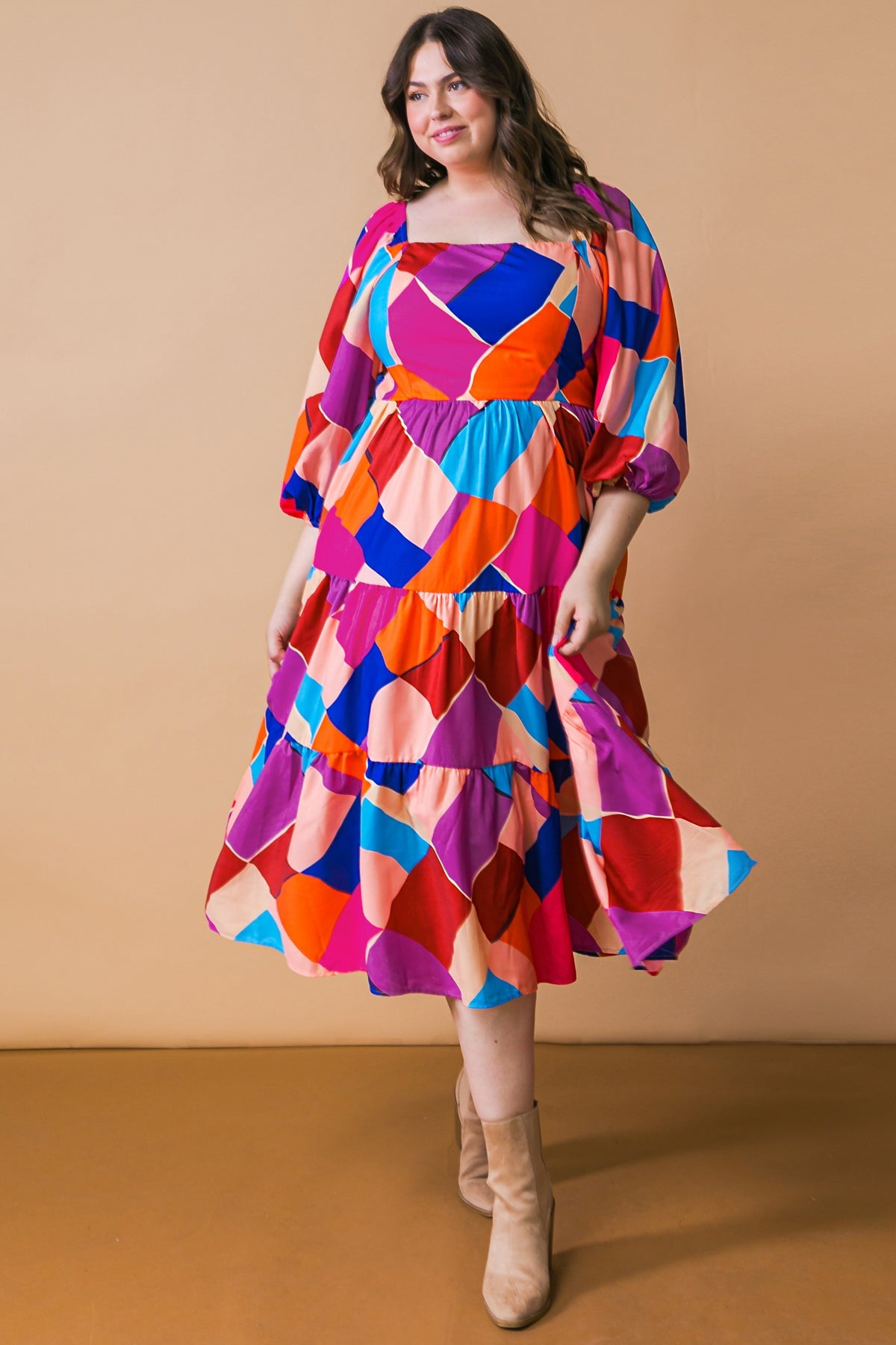 Pulling Heartstrings Woven Midi Dress