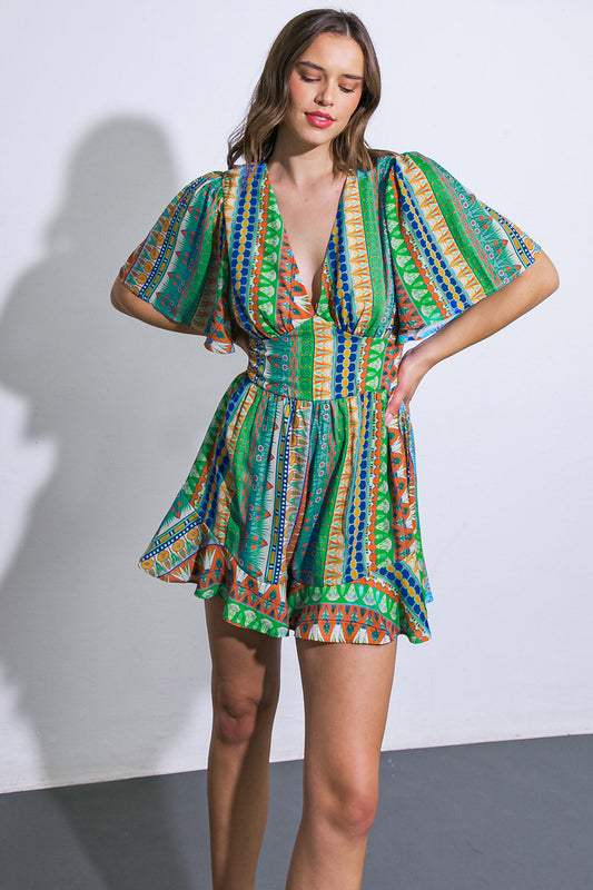Refreshing Beauty Woven Romper