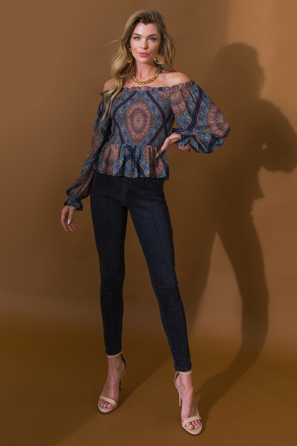 Smocked Boho Rainbow Top
