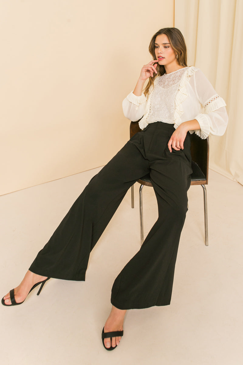 High Expectations Knit Eyelet Top