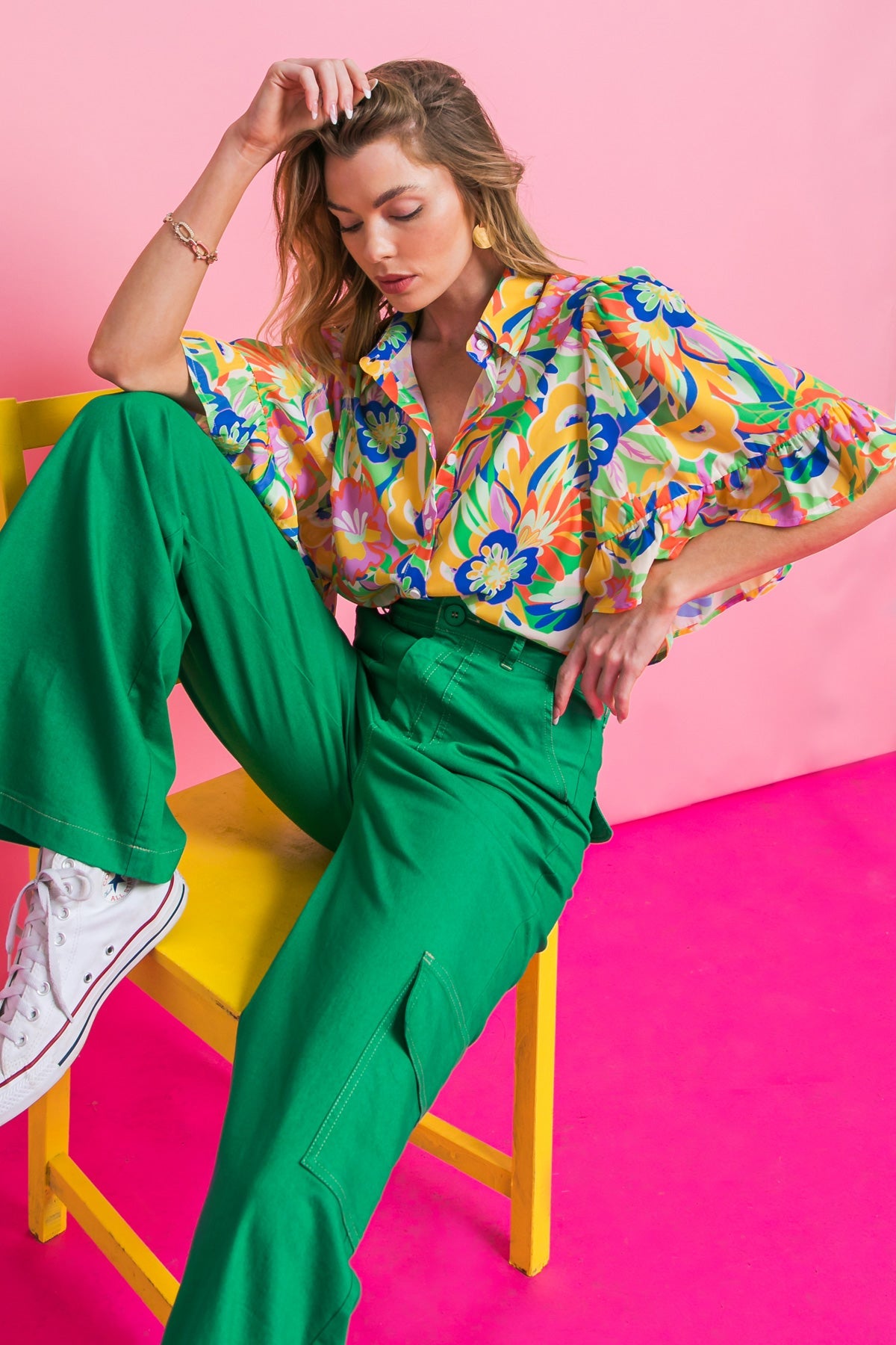 Garden Party Vibes Woven Top